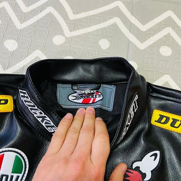 Joe Rocket SUZUKI Moto Racing Motorcycle Leather Jacket Embroidered - Picture 7 of 9